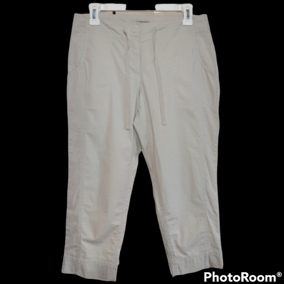 J. Jill cropped beige pants size 6 petite - Picture 1 of 5